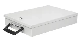 WEDO Box na dokumenty A4 svetlo šedá / Box na dokumenty / Kov / Zámok s 2 kľúčmi / 35,5 x 26 x 6,7 cm (1021537)