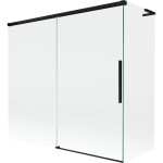 MEXEN/S - Rox L vaňová zástena 2-krídlová posuvná 170 + 70 x 150, transparent, čierna 8C9L-170-070-70-00