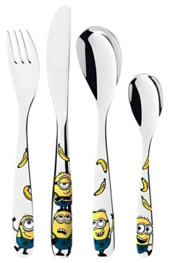 WMF Detská jedálenská sada Minions 4 ks / Detská jedálenská sada / Nerezová oceľ (1286076040)