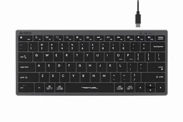A4Tech FBX51 šedá / Nízkoprofilová klávesnica / CZ layout / USB-A (FX51-GY)