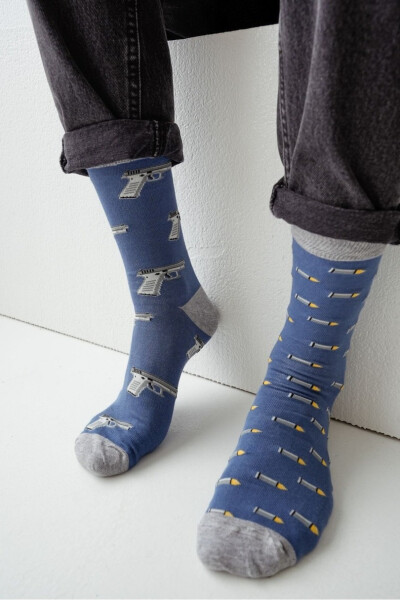 PÁNSKE PONOŽKY AVANGARD PISTOLS 0125.098 džínovina 39-42