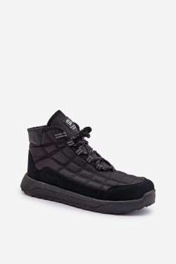 Zateplené pánske zimné topánky Lace-up Progress Black 44
