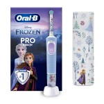 Oral-B Pro Kids 3+ Frozen s puzdrom / Elektrická detská zubná kefka / sonická / 2 režimy / od 3 rokov (Pro Kids 3+ Frozen)