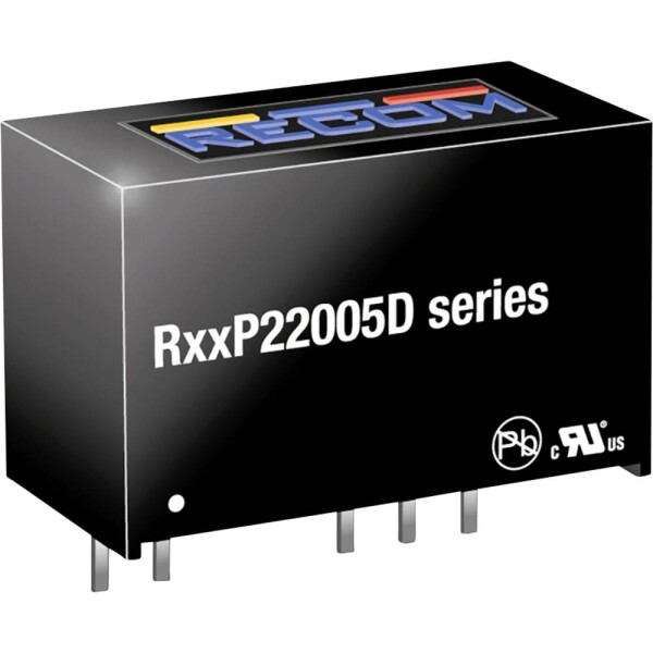 RECOM R15P22005D DC / DC menič napätia, DPS 200 mA 2 W Počet výstupov: 2 x; R15P22005D