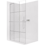 CERANO - Sprchová zástena Walk-in Onyx L-ľavá vzpera - 8 mm + polička/držiak na uteráky - chróm, industriálne sklo - 140x200 CER-8050BD1365