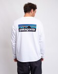 Patagonia M's L/S P-6 Logo Responsibili-Tee® Fiber White XL