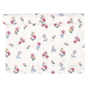 GREEN GATE Bavlnený behúň Portia White 140 x 45 cm