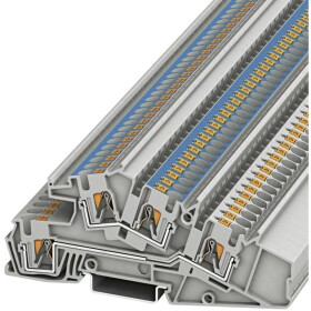 Phoenix Contact 3214051 trojitá svorka na DIN lištu 6.2 mm pružinová svorka sivá 50 ks; 3214051