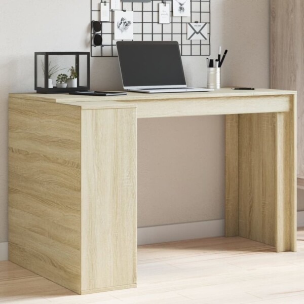 VidaXL Biurko, dub sonoma, 123,5x73,5x75 cm, materiał drevopochodny