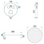 REA - Podomietková sprchová sada Lungo Diamond Copper + BOX REA-P6968