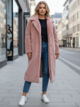 Dámsky zimný kabát Teddy Fur long pink FashionStreet NY0751z XL