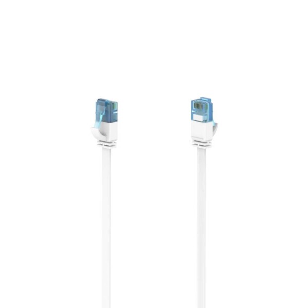 Hama 00200687 RJ45 sieťové káble, prepojovacie káble CAT 6A U/UTP 15 m biela plochý 1 ks; 00200687
