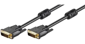 MicroConnect Kábel DVI-D (24+1) Dual Link 2m čierna / Feritové jadrá (MONCC2F)