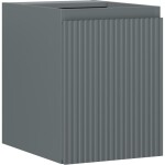 MEXEN/S - Rivel kúpeľňová skrinka pod umývadlo 35, 1 dvierka, reliéf, grafit mat 91A21-03547-1-BF66