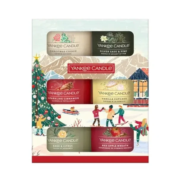 Yankee Candle darčeková sada 6 sklenených votívnych sviečok 2025 (5038581166445)