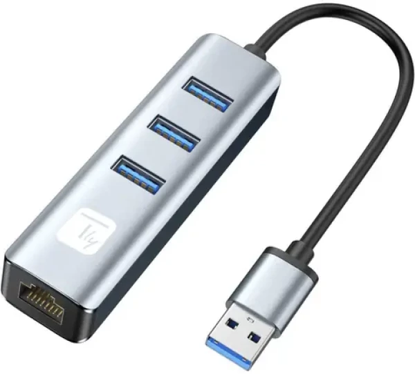 Techly iDATA USB 3.0 - RJ45 / Adaptér / USB 3.2 Gen 1 / RJ-45 Ethernet / hliníkové telo (TLY_366907)