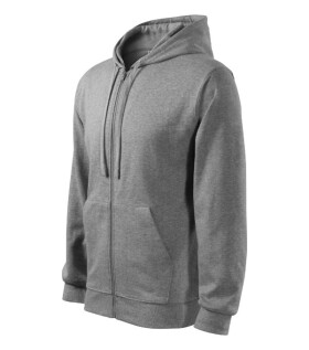 Trendy mikina na zips pánska tmavosivá zvýrazňuje M
