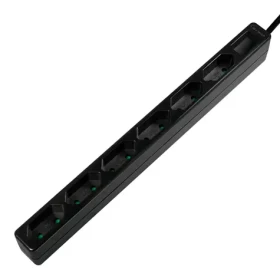 LogiLink LPS231B čierna / Predlžovací kábel / 6 zásuviek / 1,5 m / 250 V / 15 A (LPS231B)