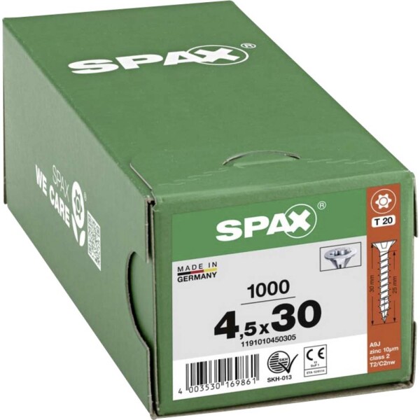 SPAX R 88091 Senkkopf/T-STAR 1191010450305 skrutka do dreva 4.5 mm 30 mm T-STAR plus ocel WIROX 1000 ks; 1191010450305