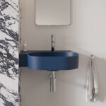 OMNIRES - OVO M+ umývadlo na dosku/závesné - ľavé, 55 x 38 cm, midnight blue mat; OVO555UWLMB