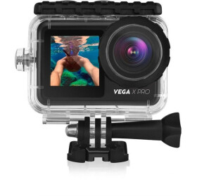 Niceboy VEGA X PRO / Outdoorová kamera / 2 amp; predné 1.4 LCD / 4K @ 60FPS / WiFi / micro-HDMI / micro-USB / microSD (vega-x-pro)