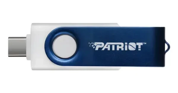 Patriot Xporter X550 128GB bielo-modrá / Flash disk / USB 3.2 Gen 1 / USB-A + USB-C / Čítanie 80 MB/s (PS128GX550AAD)