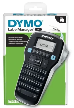 Dymo LabelManager 160 / Tlačiareň samolepiacich štítkov / LCD displej / D1 páska 6-9-12 mm / 6x AAA (2174450)