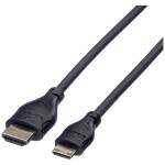 Roline HDMI prepojovací kábel Zástrčka HDMI-A, Zástrčka HDMI Mini-C 2.00 m čierna 11.04.5580 tienený HDMI kábel; 11.04.5580