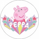 Jedlý papier prasiatko Pepa a hviezdy 19,5 cm - Pictu Hap - Pictu Hap