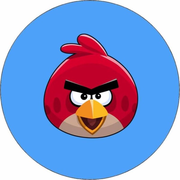 Jedlý papír Angry Birds na modrom pozadí 19,5 cm - Pictu Hap - Pictu Hap