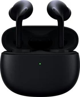 Xiaomi Buds 3 čierna / Bezdrôtové slúchadlá do uší / mikrofón / BT 5.2 / IP55 / ANC / nabíjacie púzdro (6934177758133)