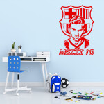 Veselá Stena Samolepka Lionel Messi 10 Farba: modrá, Veľkosť: 60 x 42 cm
