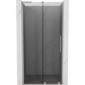 MEXEN/S - Velar L posuvné sprchové dvere 90, grafit, nikel kartáčovaný 871-090-003-41-97