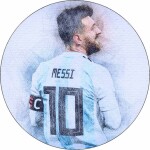 Jedlý papier Lionel Messi, portrét, 19,5 cm - Pictu Hap