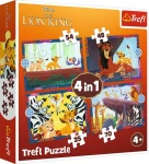 Trefl - Puzzle - Odvážny Leví kráľ 4v1