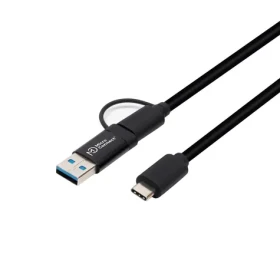MicroConnect kábel USB-C s USB 3.0 A adaptérom 1m čierna / 5000Mbit/s (USB3.1CCA1)