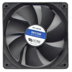 RECOM RC-12025B čierna / Ventilátor / 120 mm / radiálna (blower) (1340106)