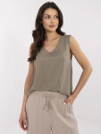 Blúzka D73761M11218A khaki farba L