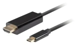 Lanberg kábel USB-C (M) - HDMI (M) 1 m čierna / 4K 60 Hz / HDMI 2.0 / USB 3.2 Gen 2 (CA-CMHD-10CU-0010-BK)