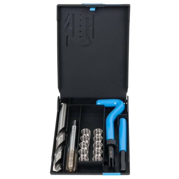 KS Tools 150.6100 Sada na opravu nerezových závitov M12x1x17mm, 14 ks; 150.6100