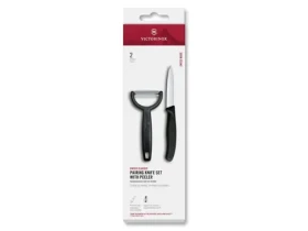VICTORINOX Swiss Classic Kuchynský nôž a Y-škrabka 2 ks čierna / rovné ostrie (6.7113.22)