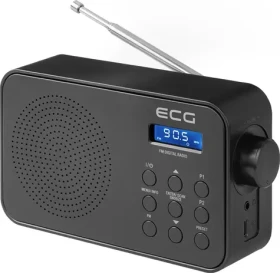 ECG R 105 čierna / Prenosné rádio / FM / USB-C kábel / 4X AA batérie / teleskopická anténa / AUX (100001189048)