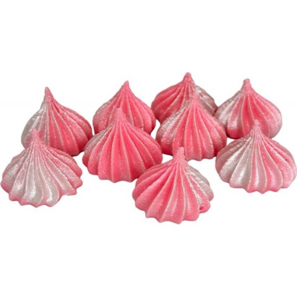 Mini pusinky ružové so striebornými trblietkami 9ks - I LOVE CAKES - I LOVE CAKES