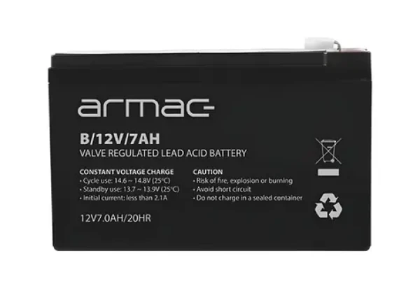 Armac VRLA AGM 12V 7Ah / Olovený akumulátor / bezúdržbový / VRLA / nabíjací prúd 1,8 A (B/12V/7AH)