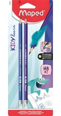 Maped Kidy Learn Finger Guide / Grafitová ceruzka / trojhranná / tvrdosť HB / 2 ks / od 3 rokov (0040/9853500)