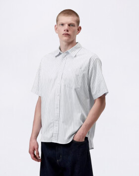 Carhartt WIP S/S Keene Shirt Keene Stripe, White XL