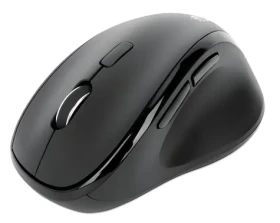 Manhattan Ergo čierna / Bezdrôtová myš / ergonomická / USB-A/C prijímač / 6 tlačidiel / 1600 DPI (190237)