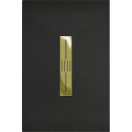 MEXEN/S - Toro obdĺžniková sprchová vanička SMC 100 x 90, čierna, mriežka zlatá 43709010-G