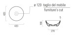 GSI - PURA keramické umývadlo na dosku, průměr 42cm, biela lesk ExtraGlaze 885111