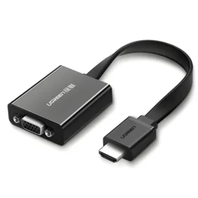 Ugreen MM103 čierna / Adaptér HDMI - VGA / Micro-USB napájanie / 25 cm (40248)